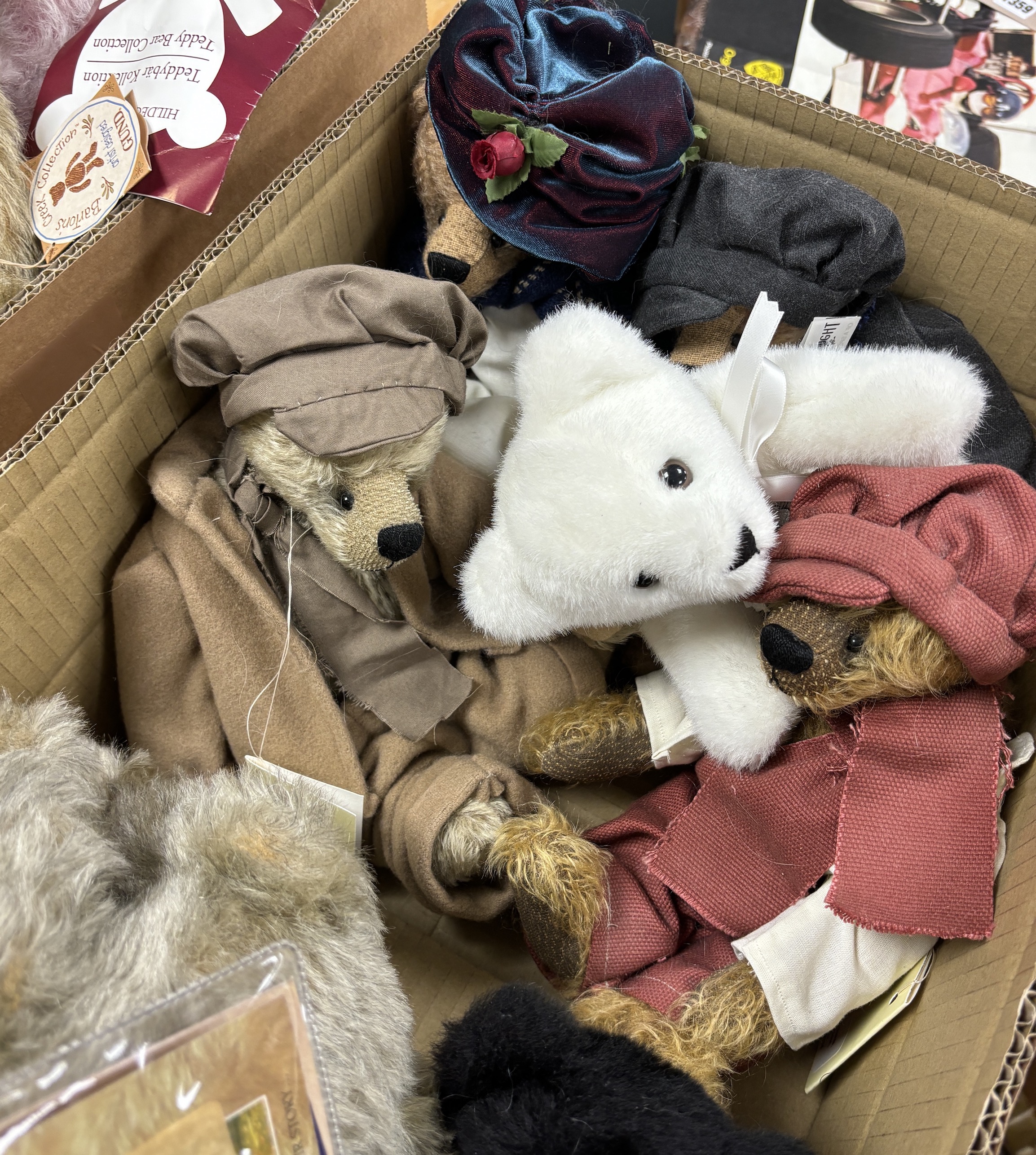 A quantity of Collector's bears including April bears, Oliver Twist characters etc.